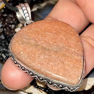 Beautiful Peach Moonstone Pendant 2”